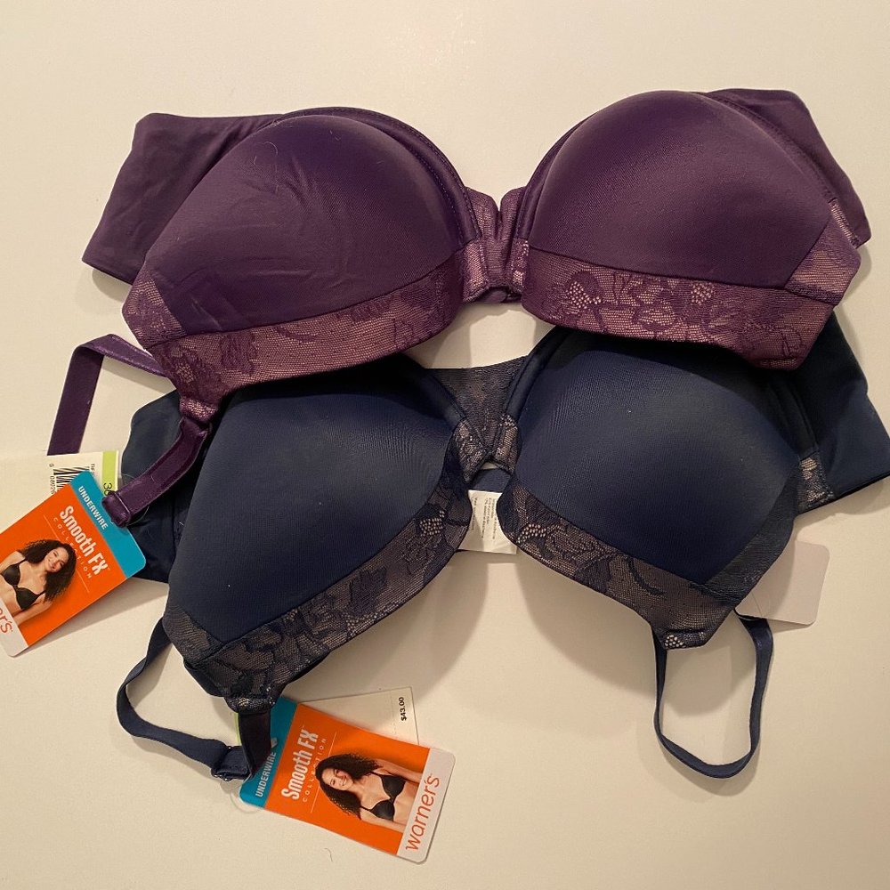 2 Warner's Smooth Fx Underwire Contour Bra